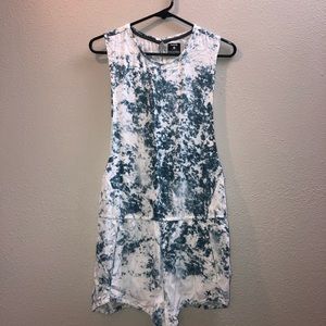 Blue & White Flowy Romper